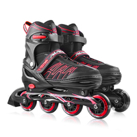 PAPAISON Vente en gros en usine Patins à roulettes en ligne réglables à 4 roues éclairées par LED