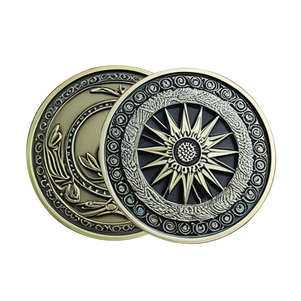 Подгонянные штампы для штамповки монет 3D цинковый сплав Выгравированная металлическая Золотая памятная сувенирная монета на заказ