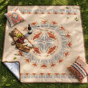 Manta de Picnic Boho Personalizada, <span class=keywords><strong>Tapiz</strong></span> Tejido Geométrico con Borlas de Algodón, Alfombra para Exteriores, Decoración del Hogar, Fabricante OEM - Product Image 6