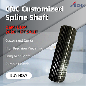 Albero scanalato CNC personalizzato per ingranaggi di macchine agricole e industriali, <span class=keywords><strong>ricambi</strong></span> OEM SCM con denti in vari materiali - Product Image 1