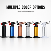 YIZHENG YZ-709 Briquet torche pistolet à flamme jet de butane réglable en métal avec design moderne renforcé en aluminium et zinc