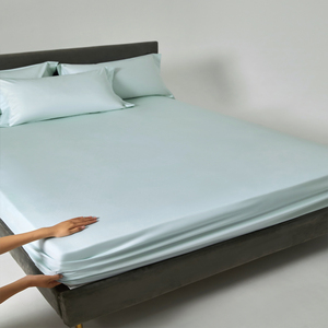 Kích Thước Duy Nhất 100% Cotton Thoáng Khí Được Trang Bị Tấm Vỏ Gối Túi Sâu Tấm Ga Giường Đặt Cho Các Bệnh Viện Khách Sạn 300TC Chủ Đề Đếm - Product Image 1