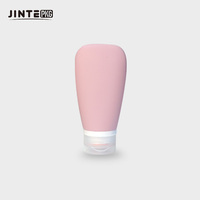 Bouteilles de voyage roses de 37 ml, 60 ml, 90 ml, contenants liquides cosmétiques, tubes en silicone et en plastique vides pour cosmétiques