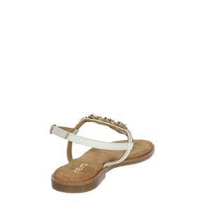 Sandales plates en cuir pour femmes Keys K-10952 à bride en T avec détail en strass - Product Image 3