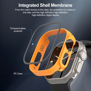 เคสกันกระแทกสำหรับ Apple Watch Ultra1/2 49 มม. วัสดุ PC พร้อมกระจกนิรภัย ป้องกันรอยขีดข่วน ขายส่ง - Product Image 5