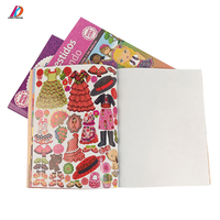 Costura de sillín personalizada libro de cuentos de actividades infantiles de tapa blanda impresión en Color con pegatina