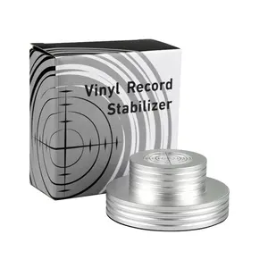 Audventure-estabilizador de Gramófono de vinilo, abrazadera con nivel de burbuja para reproductor de discos de vinilo LP, Tocadiscos
