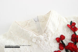 ชุดเดรสลูกไม้สีขาวลายดอกกุหลาบสำหรับเด็กผู้หญิงขายดีจากญี่ปุ่น - Product Image 3