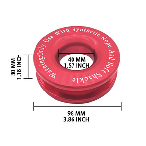 D-Ring Synthetic Rope <b>Recovery</b> Shank Aluminum Alloy Red For <b>Off</b> <b>Road</b> Vehicle Winch <b>Accessory</b> - Product Image 3