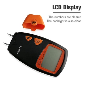 Verificador de umidade de madeira md814, detector de quatro agulhas tipo higrômetro de madeira display lcd digital de registro de madeira testador de umidade do chão - Product Image 4