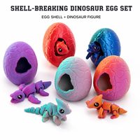 Set de Huevos de Dinosaurio para Armar, Impresos en 3D, con Efecto de Rotura y Figura de Dinosaurio en Miniatura, Material PLA