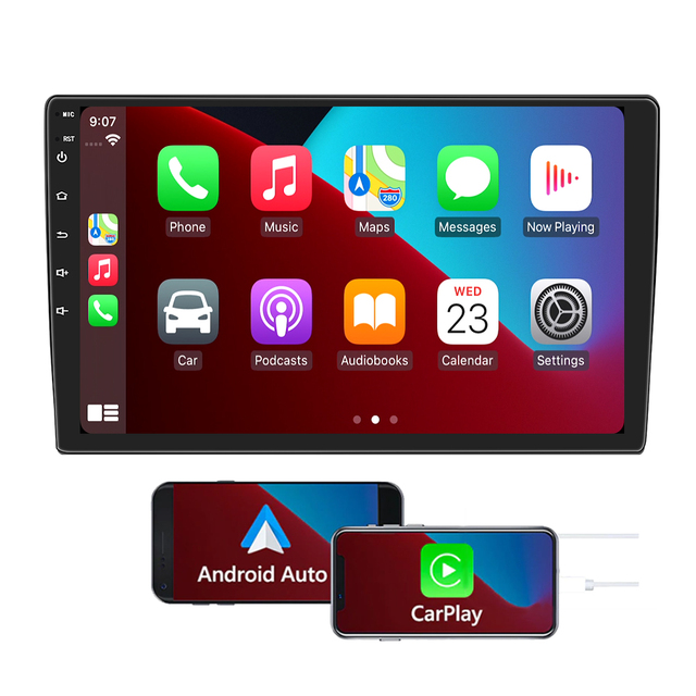 Universal 7 9 10 Inch IPS Touch Screen Head Unit Double Din Android Car Stereo with Wireless Carplay and Android Auto