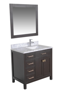 Cabinetry Minimalist Top Design <strong>Bathroom</strong> Wall Hung <strong>Freestanding</strong> Vanity Sink Cabinets with Top and <strong>Mirror</strong> - Product Image 3