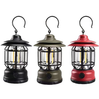 Lumières de camping LED rechargeables lumineuses Accessoires de camping Pannes Lampe de lanterne rechargeable à lumière tactile