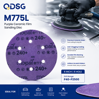 Disque de ponçage M775L de 6 pouces avec support en film violet, dureté moyenne P40-P2500, épaisseur 1 mm, pour ponçage humide/sec (OEM accepté)
