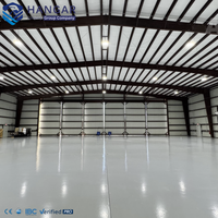Hangar para Aviones de Acero Galvanizado Resistente al Viento de Más de 120 mph, Cobertizo para Helicópteros Resistente a la Corrosión, Certificado EN1090