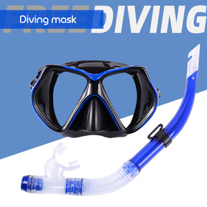 Masque de plongée pour adultes avec verres en verre trempé de 4,0 mm, lunettes de plongée étanches en silicone et ensemble de tuba semi-sèche pour la plage - Product Image 4