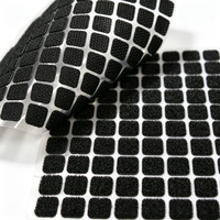 Paires de attaches auto-agrippantes carrées noires découpées de 20 mm, à dos adhésif, pour la décoration domestique