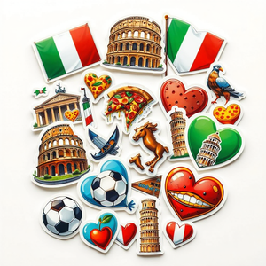 Paquete de pegatinas de Italia de 230 Uds., pegatinas de bandera de Italia para niños, aficionados al fútbol, fiesta italiana, álbum de recortes, decoraciones para el <span class=keywords><strong>aula</strong></span> - Product Image 1