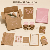 Cajas de Embalaje de Papel para Pasteles, Galletas, Pan, Donuts y Macarons, Plegables, con Impresión de Grado Alimenticio, Ecológicas y con Diseño de Logotipo Personalizado