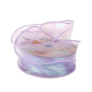 Ruban de <span class=keywords><strong>gaze</strong></span> de queue de poisson irisé pour bouquets de fleurs fraîches, bord de vague avec décoration d'arc - Product Image 6