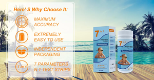 수영장 테스트 스트립 7 in 1 <span class=keywords><strong>ph</strong></span> 및 염소 테스트 키트 품질 스트립 테스트 물 - Product Image 6