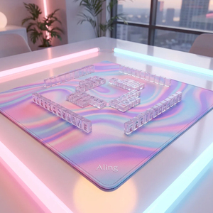 Tapis <span class=keywords><strong>de</strong></span> mahjong américain avec logo personnalisé, en caoutchouc antidérapant, grand tapis <span class=keywords><strong>de</strong></span> table <span class=keywords><strong>de</strong></span> mahjong pour les soirées <span class=keywords><strong>de</strong></span> jeu en famille - Product Image 2