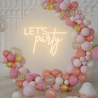 Dropshipping : Enseigne néon LED flexible personnalisée « Let's Party » pour la décoration de la maison et des bars