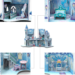 Đẹp Ice lâu đài đầy màu sắc giấy Câu Đố 73 cái khối xây dựng tùy chỉnh 3D Câu Đố tự làm đồ chơi cho trẻ em - Product Image 6