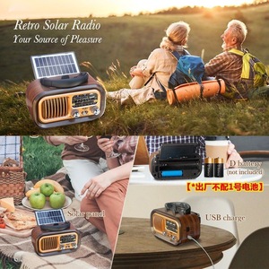 <span class=keywords><strong>Radio</strong></span> Internet AM/FM Portabel Bertenaga USB dengan Desain Retro dan <span class=keywords><strong>Speaker</strong></span> Nirkabel Baterai Isi Ulang untuk Luar Ruangan - Product Image 4