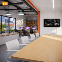Bureau préfabriqué personnalisé en conteneur, boutique modulaire en conteneur, maison commerciale portable clé en main, maison Hobbit préfabriquée facile à installer