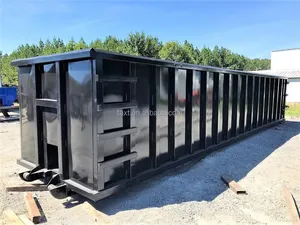 30Yd Stackable truk terbuka bagian potongan logam kait angkat Dumpster Roll On Roll Off kontainer