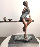 Statue de déesse de style européen Figurine en laiton artistique originale Moulages décoratifs pour décorations pour la maison