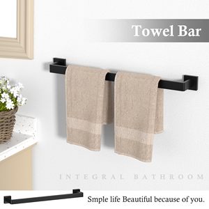 10-Pieces <strong>Black</strong> Bathroom Accessories Set,23.6 Inch <strong>Bath</strong> Towel Bar Set SUS 304 Stainless Steel Bathroom Hardware Set Storage <strong>Rack</strong> - Product Image 4