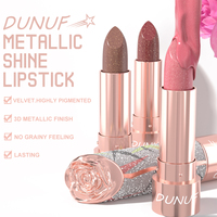 Rouge à lèvres brillant de luxe, label privé, baume à lèvres teinté naturel personnalisé, végan, mat, scintillant, longue tenue, rouge à lèvres métallique