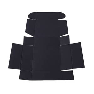 High Quality Luxury Customize Printed Logo Cardboard Folding Corrugated Paper Matte <b>Black</b> Carton <b>Boxes</b> Mailing Shipping Box - Product Image 3