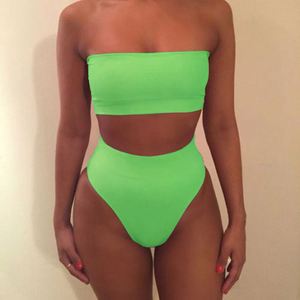 Maillot de bain femme, ensemble bikini, maillot de bain taille haute, string, tenue de plage - Product Image 2