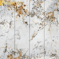 Panneau en résine d'albâtre rétroéclairé KNOWDOW, pierre frittée, onyx blanc translucide, panneau mural intérieur, faux brique brillant, 6 mm d'épaisseur