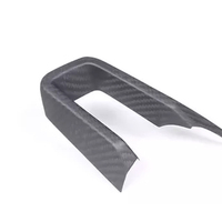 Cadre de garniture de bouton de volant en fibre de carbone véritable, couvercle décoratif de console centrale arrière pour Porsche Macan 2022, pièces intérieures automobiles