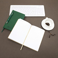 Planificateur de poche élégant pour cartes de visite Journal de couture à fil personnalisable Carnet de notes en cuir PU à couverture rigide avec porte-stylo