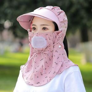 Women's Summer Sun Protection Hat With Full Face Cover Breathable UV Shield Outdoor Cycling Electric Bike Use - Product Image 3