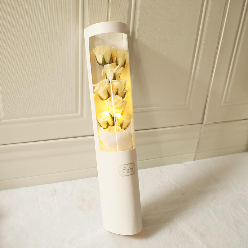 กอดถังช่อดอกไม้-สีขาว