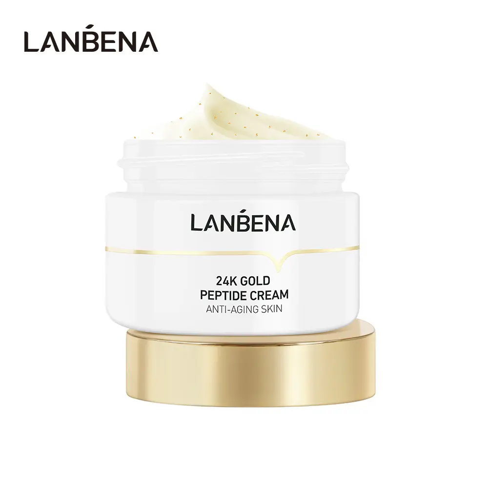LANBENA Facial Cream 24k Gold Peptide Cream Anti Aging Skin Care Moisturize Minimize Fine Lines Lifting Firming Nourishing Face