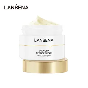 LANBENA Facial Cream 24k Gold Peptide Cream Anti Aging Skin Care Moisturize Minimize Fine Lines Lifting Firming Nourishing Face