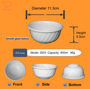 Ciotola per Zuppa e Riso Mini Hot Pot Super A9 Bianca con Logo Personalizzato, Ecologica per Ristoranti, Grado Alimentare - Product Image 2