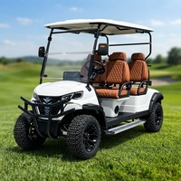 Voiturette de golf électrique personnalisable, couleur de carrosserie au choix, coffre arrière, buggy 4 places avec rangement supplémentaire, batterie lithium 72V, homologuée DOT US.