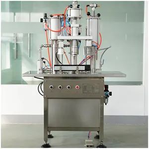 Machine de remplissage semi-automatique pneumatique de <span class=keywords><strong>gaz</strong></span> GPL <span class=keywords><strong>butane</strong></span> pour recharge d'aérosols, pour bouteilles en plastique et en métal, neuve - Product Image 1
