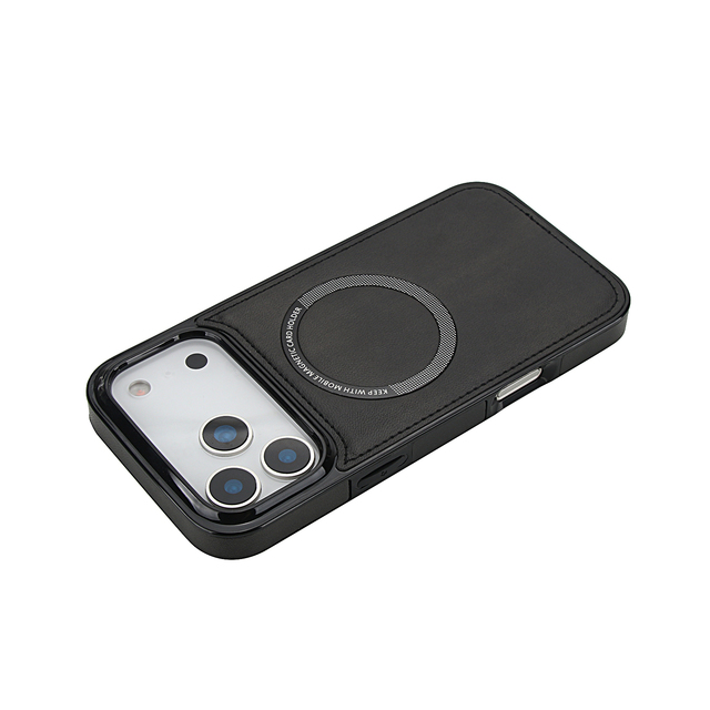 For iPhone 17 Air 18 Promax Premium PU Leather Mobile Phone Case Holster Wireless Charging RFID Blocking Slim Phone Back Cover