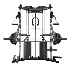 Máquina Smith Multifunción con Banco para Sentadillas y Cable de Acero, Ecológica, Marca MR, Negra, Portátil y Resistente - Product Image 1