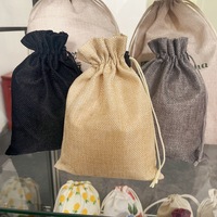 Lin brut vieux sac vieux sac sac d'emballage de grains de café résidu de grain de café sac de Buggy sac à cordon Imitation lin